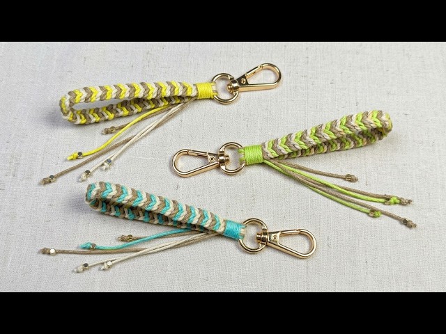 How to Make a Cute DIY Macrame Charming Keychain 🔑