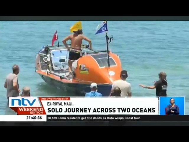 Former Royal Marine arrives in Kenya after 327 days alone at sea