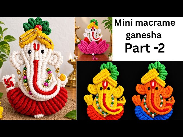 Mini Macrame ganesha /macrame small Ganpati Bappa/# macrame/#shorts/#ytshorts/#yt/#crafts 