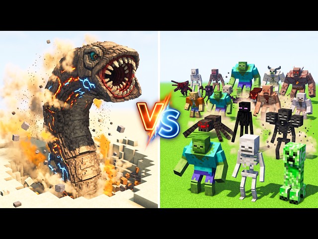 Sirok Sandworm Boss VS All Mutant Bosses in Minecraft!