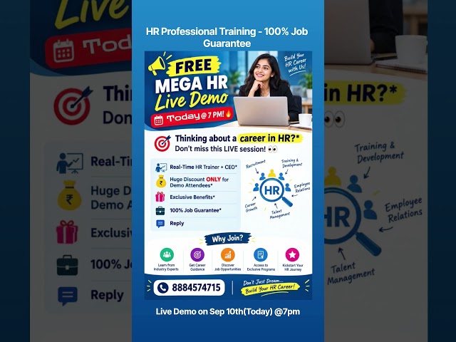 #hrtraining #jobguaranteeprogram Free Online Live Demo Today @7pm #webtech 📞 8884574715