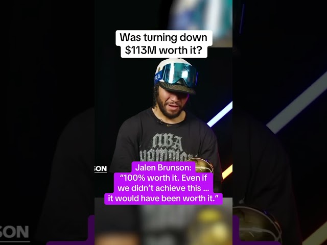 Jalen Brunson took a $113M pay cut to help the Knicks build a championship team!