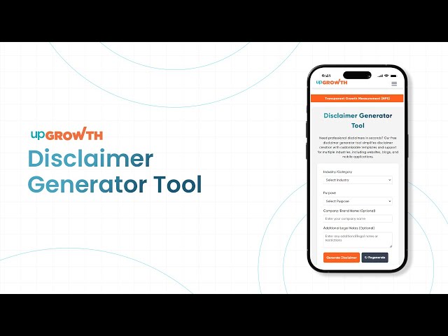 upGrowth's AI Disclaimer Generator – Create Legal Disclaimers in Seconds!