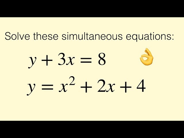 Simultaneous Equations with Quadratics