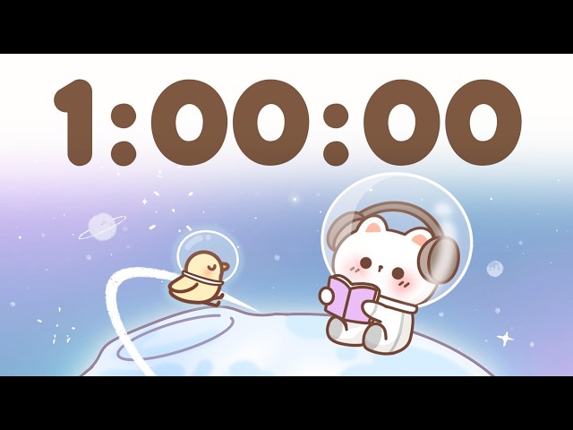 60 Minute Timer 🐱 1 Hour Study Timer for Classroom Focus