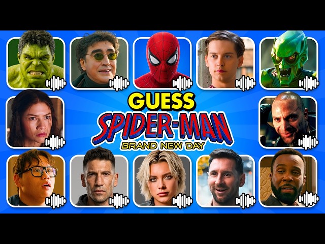 Guess SPIDER-MAN Movie Characters by Voice 🔊🕸️ Spider-Man: Brand New Day Challenge 🔥