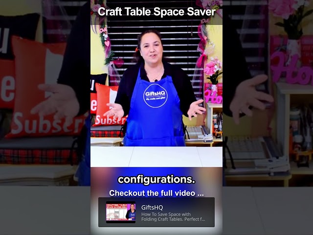 Folding Craft Table Hack Space Saving Solution