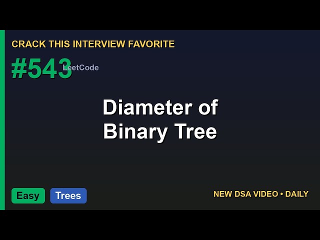 Diameter of Binary Tree — LeetCode #543 Explained So It Finally Clicks