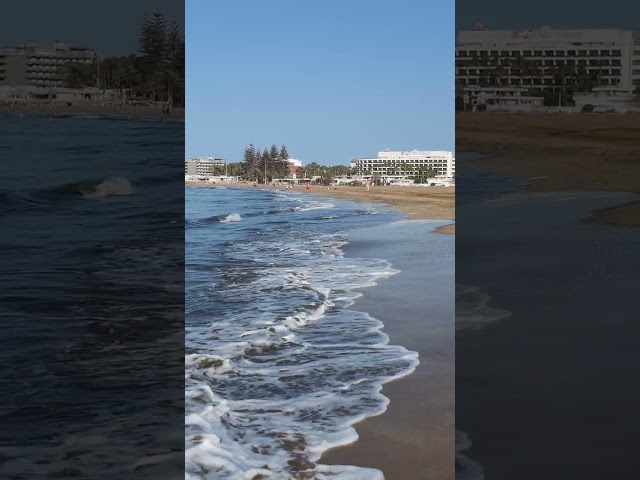 Today's Weather in Brief: Maspalomas, August 9, 2026 #beach #gopro #farodemaspalomas #waves