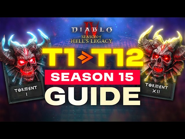 TORMENT 1-12 Endgame Progression Guide | Diablo 4 Season 15