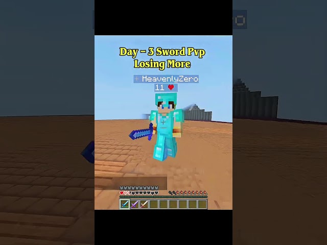 Day -3 Sword Pvp Losing Matches #minecraft #swordpvp #shorts