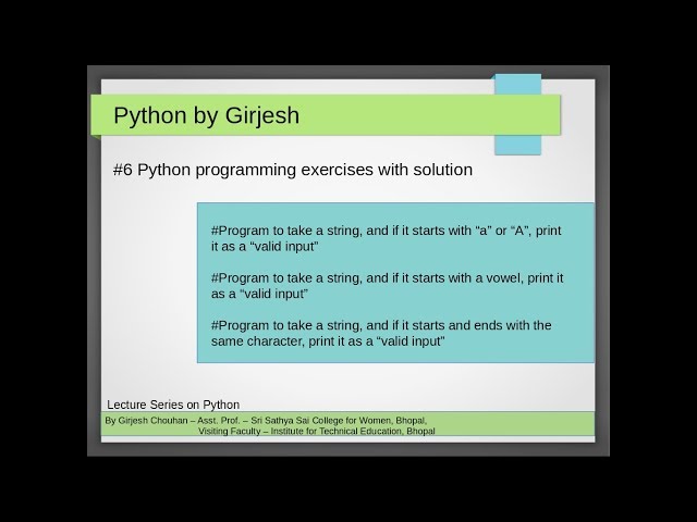 Q.26 to Q.28 Python - Solved Practice Exercises - Conditional Statement if