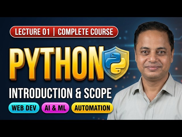 Lecture 01: History, Features & Scope | Complete Python Course in Hindi |