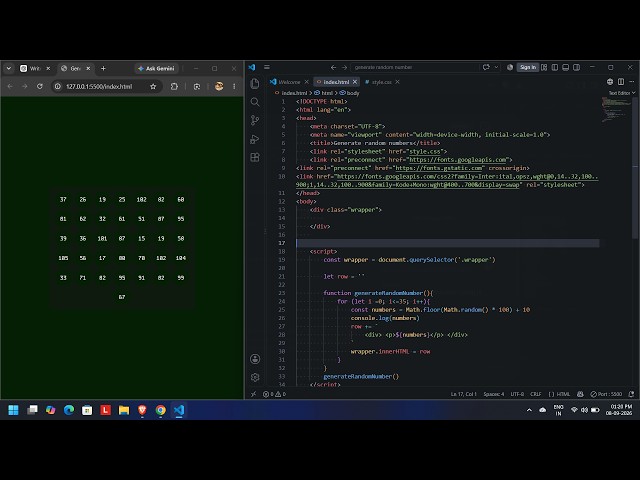 🎲 Random Number Generator Using Basic JavaScript | For Loop JS Project