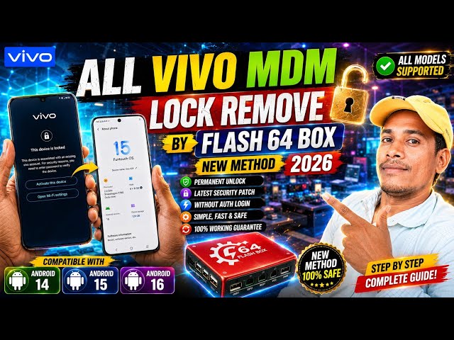 All vivo mdm lock remove by Flash 64 box 💪 / vivo v29 5g kg mdm lock unlock kaise kare / new method