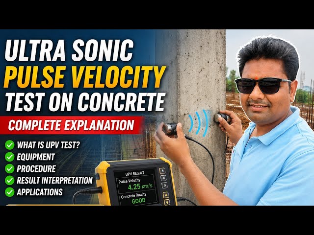 Ultrasonic Pulse Velocity Test | Non-Destructive Testing (NDT) of Concrete | IS code, procedure 