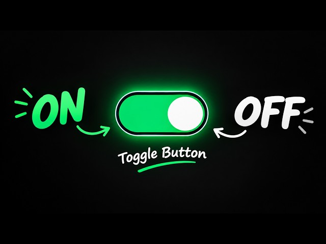 How to Create an ON/OFF Toggle Button with HTML CSS & JavaScript 🔥  | Code With Mahesh #coding