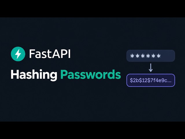 FastAPI Password Hashing with bcrypt | Secure User Authentication