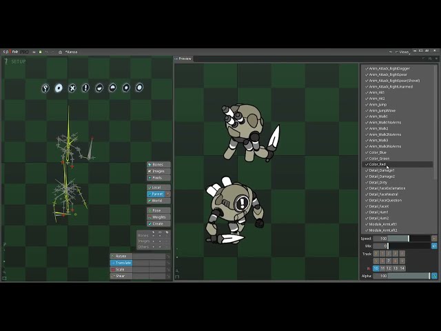 Modular 2D Robot Rig (Spine)