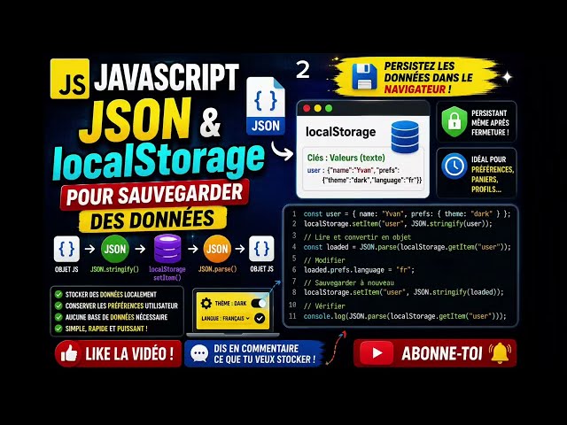 JavaScript: JSON and localStorage to Save Data | 2