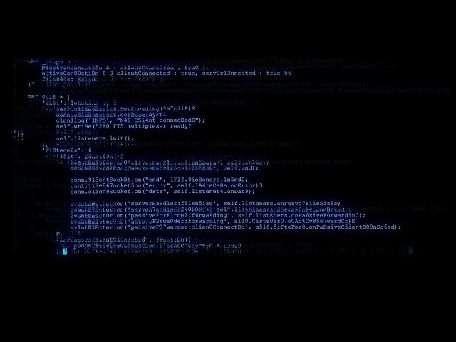 1H Long Relaxing Coding Screensaver Encrypted Programming Code Video VJ Loop no sound, no music
