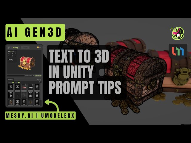 Best way to Prompt Text to 3D Using Meshy and UModeler X