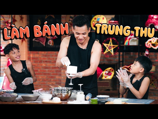 (DailyVlog #15) In the kitchen making Mooncakes with Do Mixi and his kids, Tung Soi and Nhu Nhi.