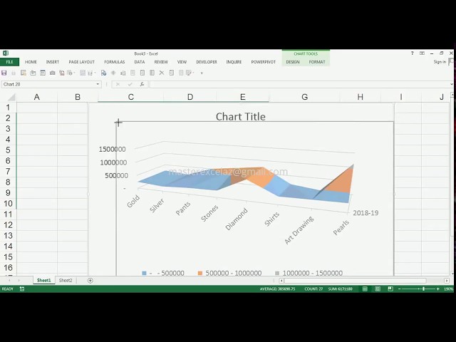 How to create 3D Surface Chart in MS Excel 2013