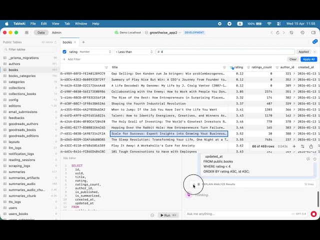 Preview of TableAI – AI Database Client for MacOS