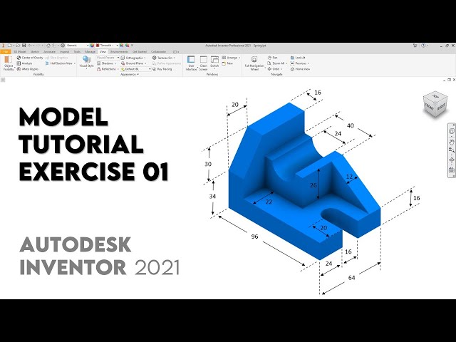 Autodesk Inventor 2021 | Exercise 01 | Intermediate Tutorial