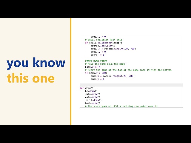 Spotting your own patterns in Python — one more falling object