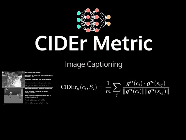 CIDEr Metric || Image Captioning || Deep Learning