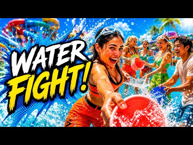 Girls Start a Wild Water Fight! [8K VR180]