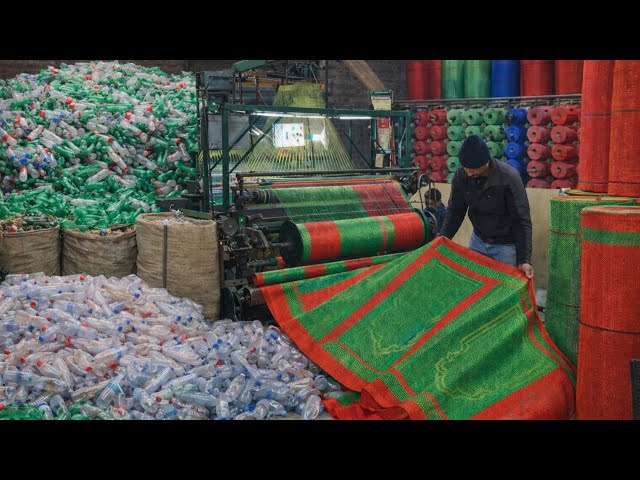 Incredible Recycling Process | Old Plastic Bottles Turned into Super-Strong Woven Ropes in Factory