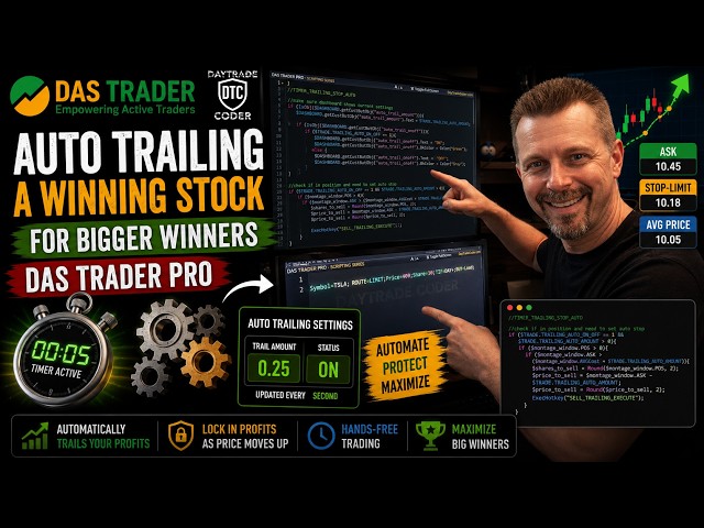 Auto Trailing a Winning Stock For Bigger Winners  - DAS Trader Pro
