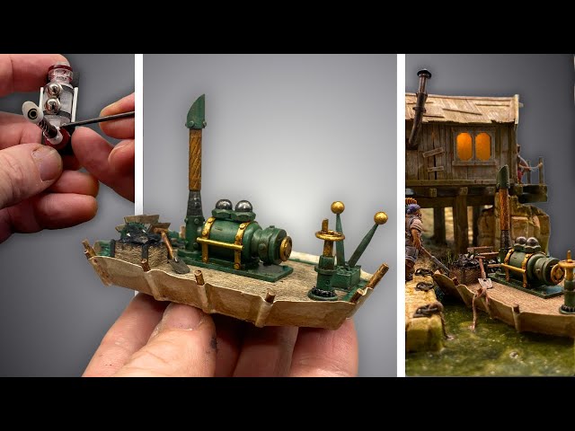 Ep.77 Steampunk Raft Scratch Build | Miniature Diorama