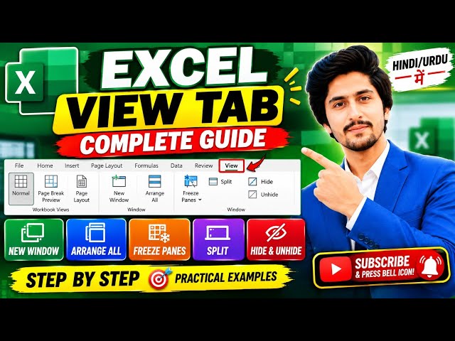 Freeze Panes, Split & Hide in Excel | View Tab Tutorial 2026