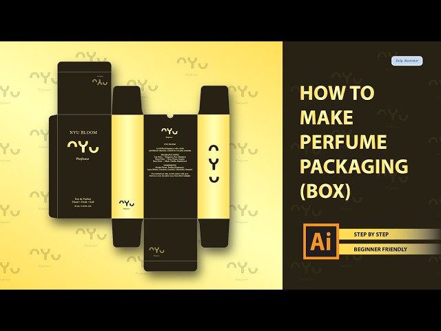How to Design Perfume Packaging in Adobe Illustrator | Step-by-Step Tutorial for Beginners