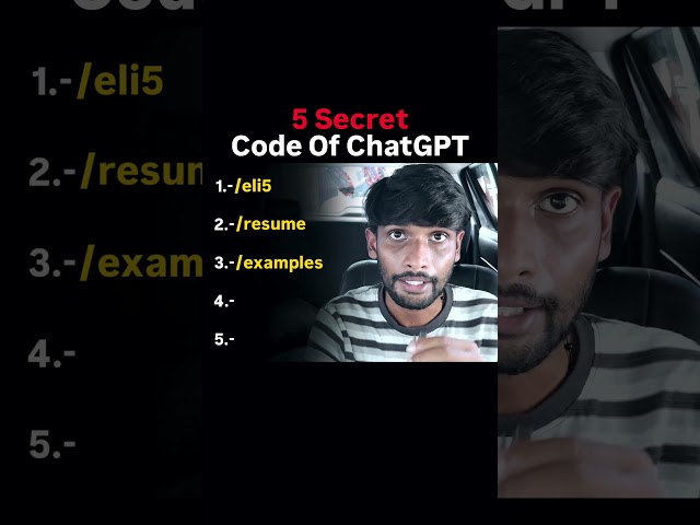 5 Secret ChatGPT Codes #shorts #selfimprovement