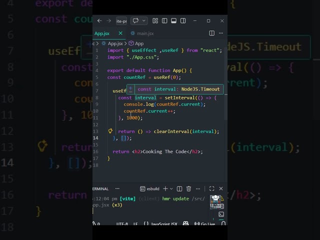 React Interview Q14: useRef and setInterval. Guess the Output #reactinterviewquestions #reacthooks