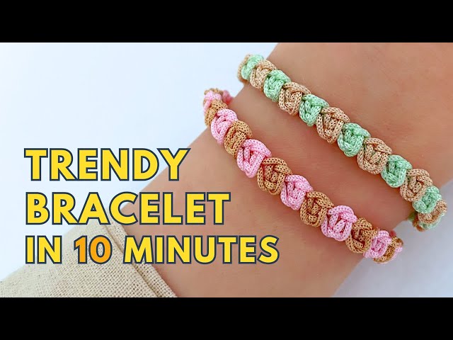 🌹 How to Make a Macrame Rose Bracelet | Simple Friendship Bracelet Guide for Beginners!