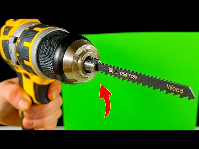 Just insert Saw Blade into Drill and See what most Millions don't even imagine will happen😱!