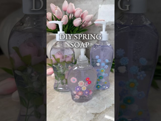 Easy Dollar Tree DIY spring soap #asmr #easydiy #dollartreediy #diy #diysoap #springcrafts