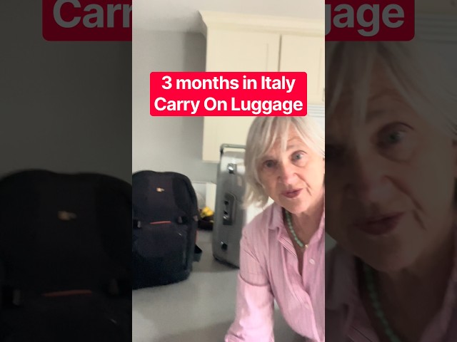 Italy 3-Months: Carry On Luggage Only