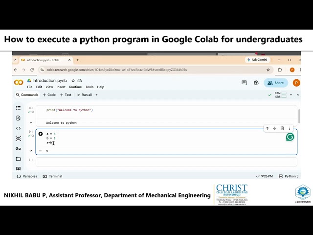 Run Python code easily on mobile phones or laptops without any software installed - Google Colab