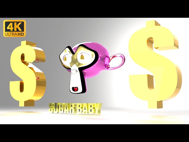Blender 3D Animation Sugar Baby Monkey Suzanne
