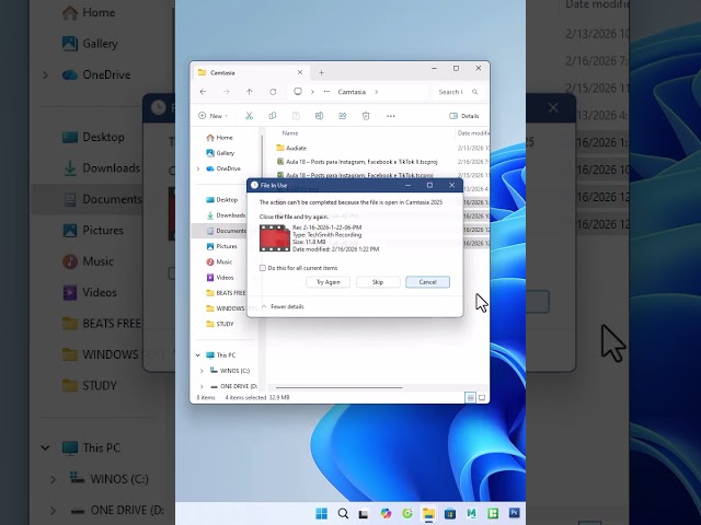 Porque o Windows Não Permite Eliminar Certos Ficheiro #windows #tutorial