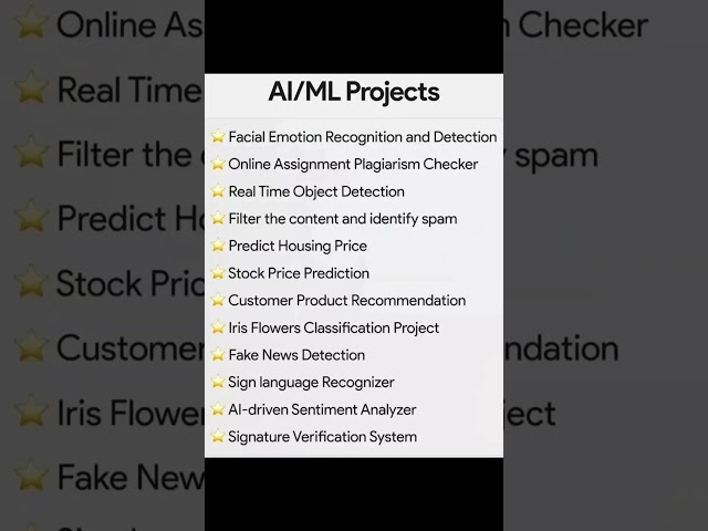 Best AI/ML Project Ideas