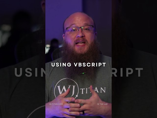 Using VB Script Inside your Programs