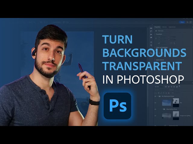 How to Turn Backgrounds Transparent | Photoshop in 5 |  Adobe Photoshop